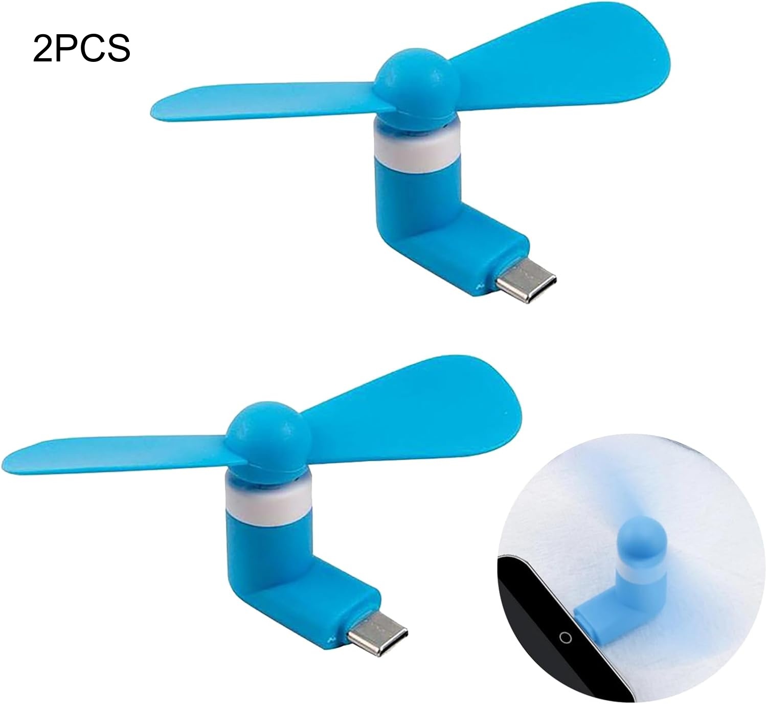 Electronics Gadgets Sale - 2 stuks Type-C Mini Draagbare Microventilator