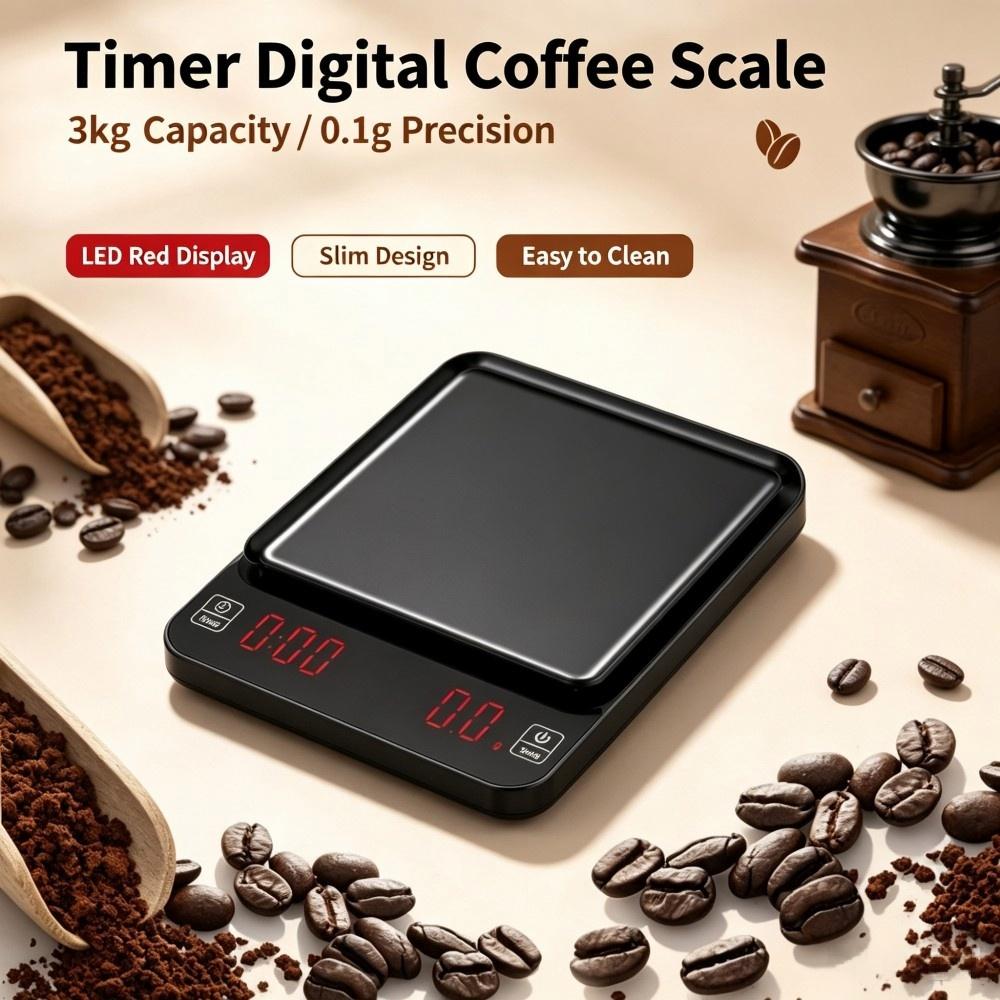 Electronics & Gadgets Starting With D - 3kg/0.1g Hoge Precisie Digitale Koffieweegschaal, LED